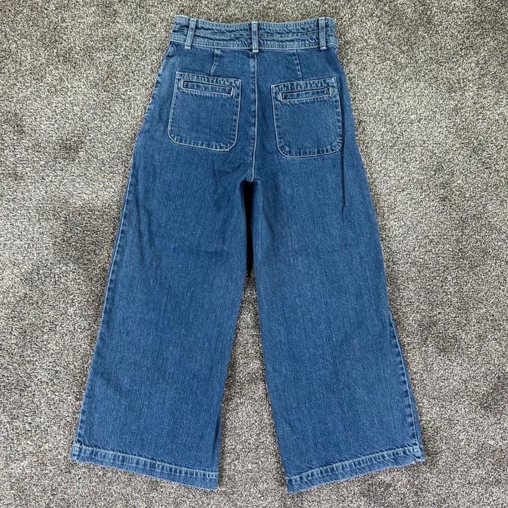 High-Waisted Wide Leg Women’s Jeans in Blue - Picture 2 of 11